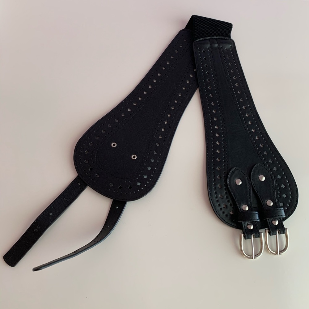 Black Stretch Thick Belt - Size Small